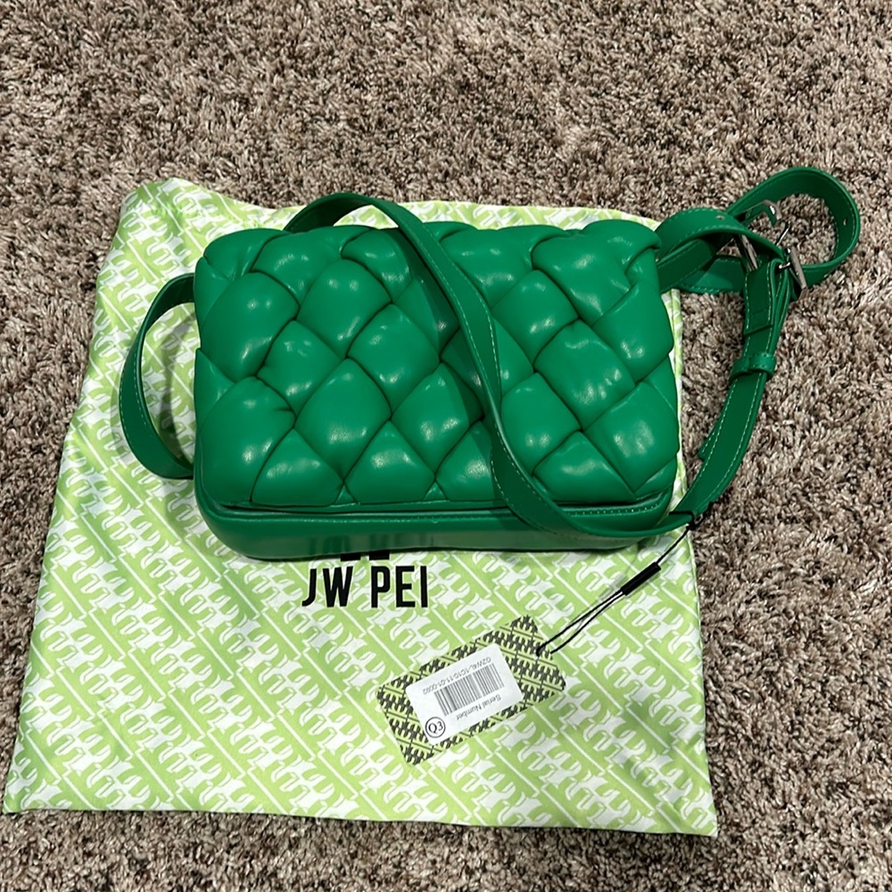 JW PEI green crossbody purse